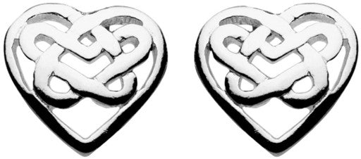 Heart Celtic Knotwork Stud Earrings