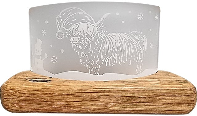 Christmas Highland Cow Tea Light