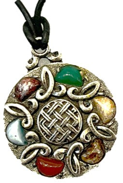 Pendant - Celtic Multi Coloured Stones