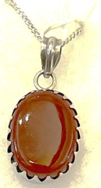 Pendant - Sterling Silver and Carnelian