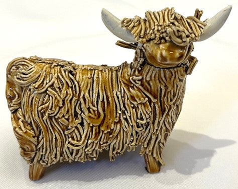 Highland Cow Porcelain Figurine by Castle Wynd Studios