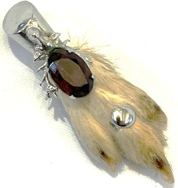 Brooch - Grouse Claw with Faux Amethyst Stone