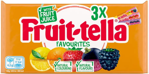 Fruit-tella Soft Chews Assorted Flavours 3 Pack