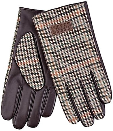 Gloves - Men's Houndstooth Tweed Fleece Lined