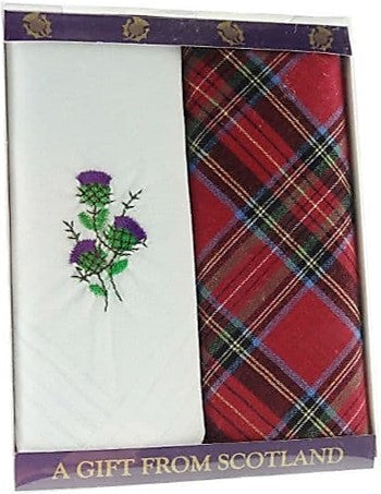 Handkerchiefs - Ladies Tartan & Thistle