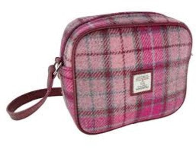 Harris Tweed Handbag - Almond - Pink Buchanan