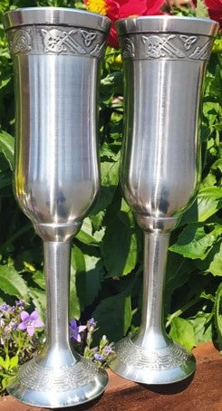 Mullingar Pewter Champagne Flutes - Kells Design