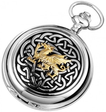 Pocket Watch - Welsh Dragon Two-Tone