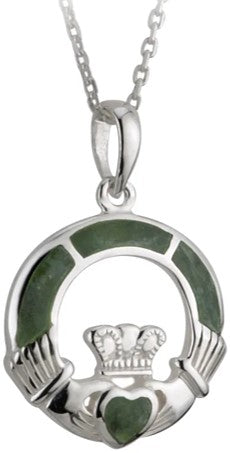 Connemara Marble Claddagh Pendant