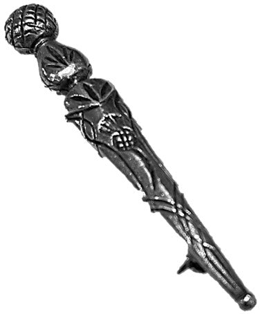 Kilt Pin - Dirk with Thistle Engraving