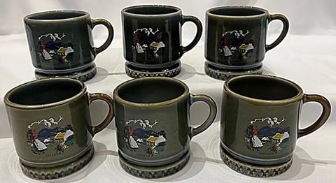 Wade Demitasse Coffee Mugs, Set of 6