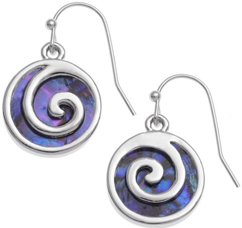 Earrings - Spiral Paua Shell