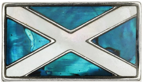 Lapel Pin - Saltire Paua Shell