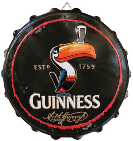 Guinness Bottle Cap Metal Sign