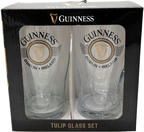 Guinness Tulip 2-Pack Pint Glasses