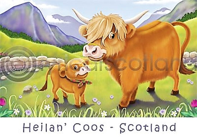 Fridge Magnet - Heilan' Coos - Scotland