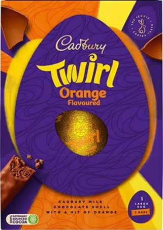 Cadbury Orange Twirl Easter Egg