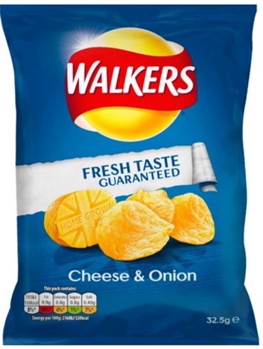 Walkers Cheese & Onion Crisps